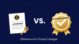 Blog post image supporting Licensing vs. Accreditation